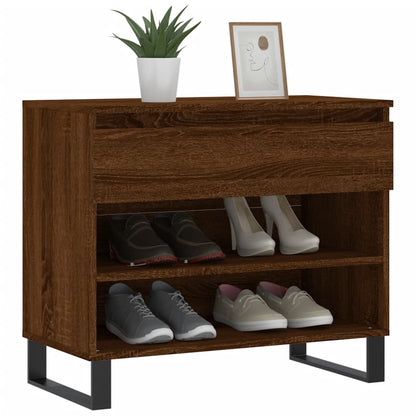 Shoe Cabinet Brown Oak 70x36x60 cm Engineered Wood