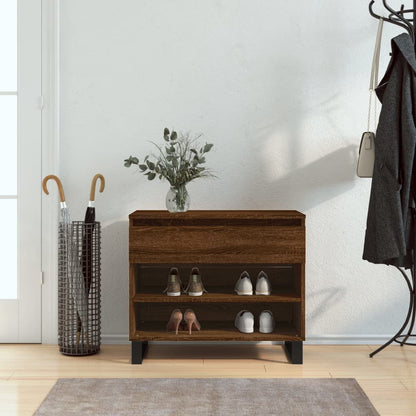 Shoe Cabinet Brown Oak 70x36x60 cm Engineered Wood