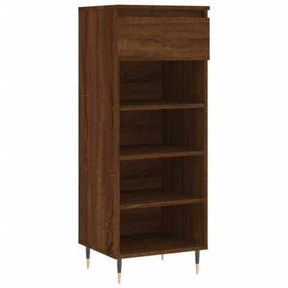 Shoe Cabinet Brown Oak 40x36x105 cm Engineered Wood