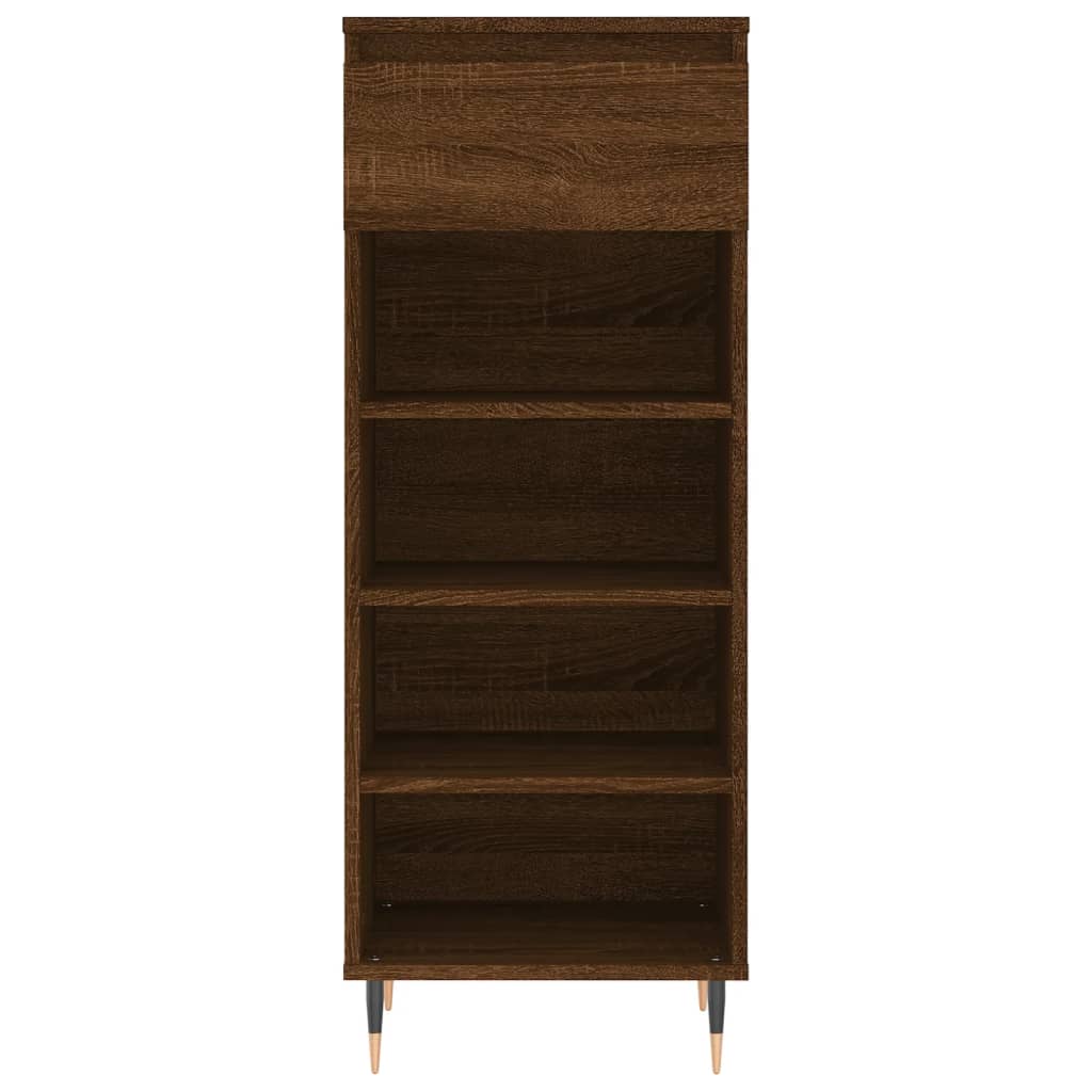 Shoe Cabinet Brown Oak 40x36x105 cm Engineered Wood