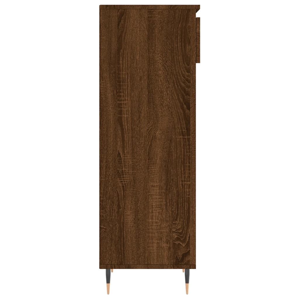 Shoe Cabinet Brown Oak 40x36x105 cm Engineered Wood