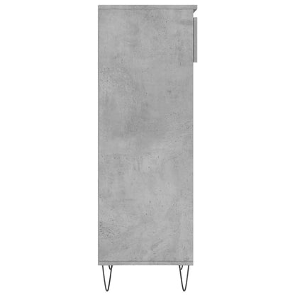 Shoe Cabinet Concrete Grey 40x36x105 cm Engineered Wood