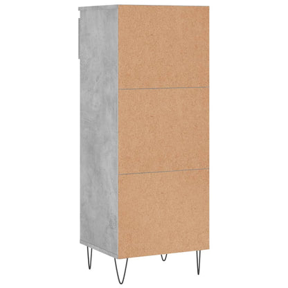 Shoe Cabinet Concrete Grey 40x36x105 cm Engineered Wood