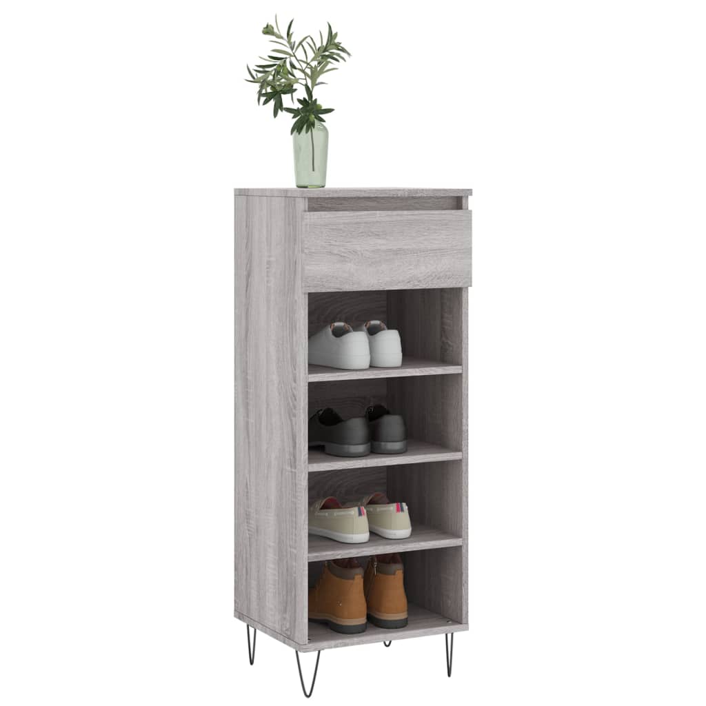 Shoe Cabinet Grey Sonoma 40x36x105 cm Engineered Wood