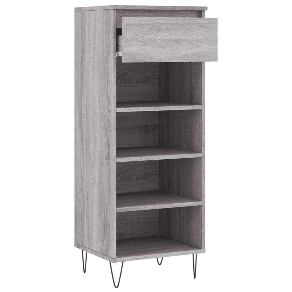 Shoe Cabinet Grey Sonoma 40x36x105 cm Engineered Wood