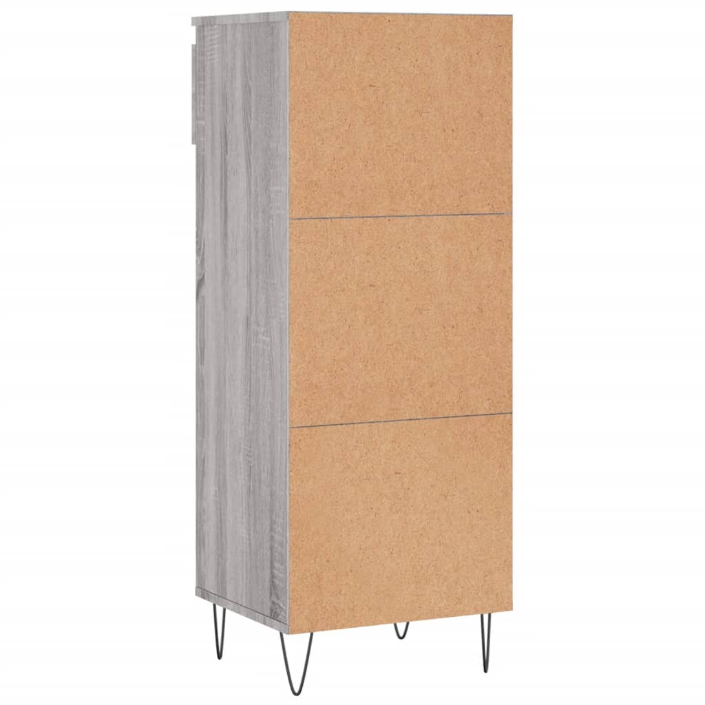 Shoe Cabinet Grey Sonoma 40x36x105 cm Engineered Wood