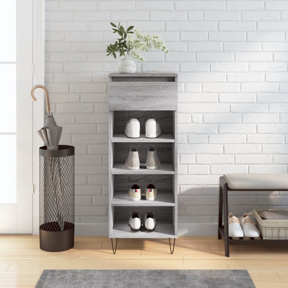 Shoe Cabinet Grey Sonoma 40x36x105 cm Engineered Wood