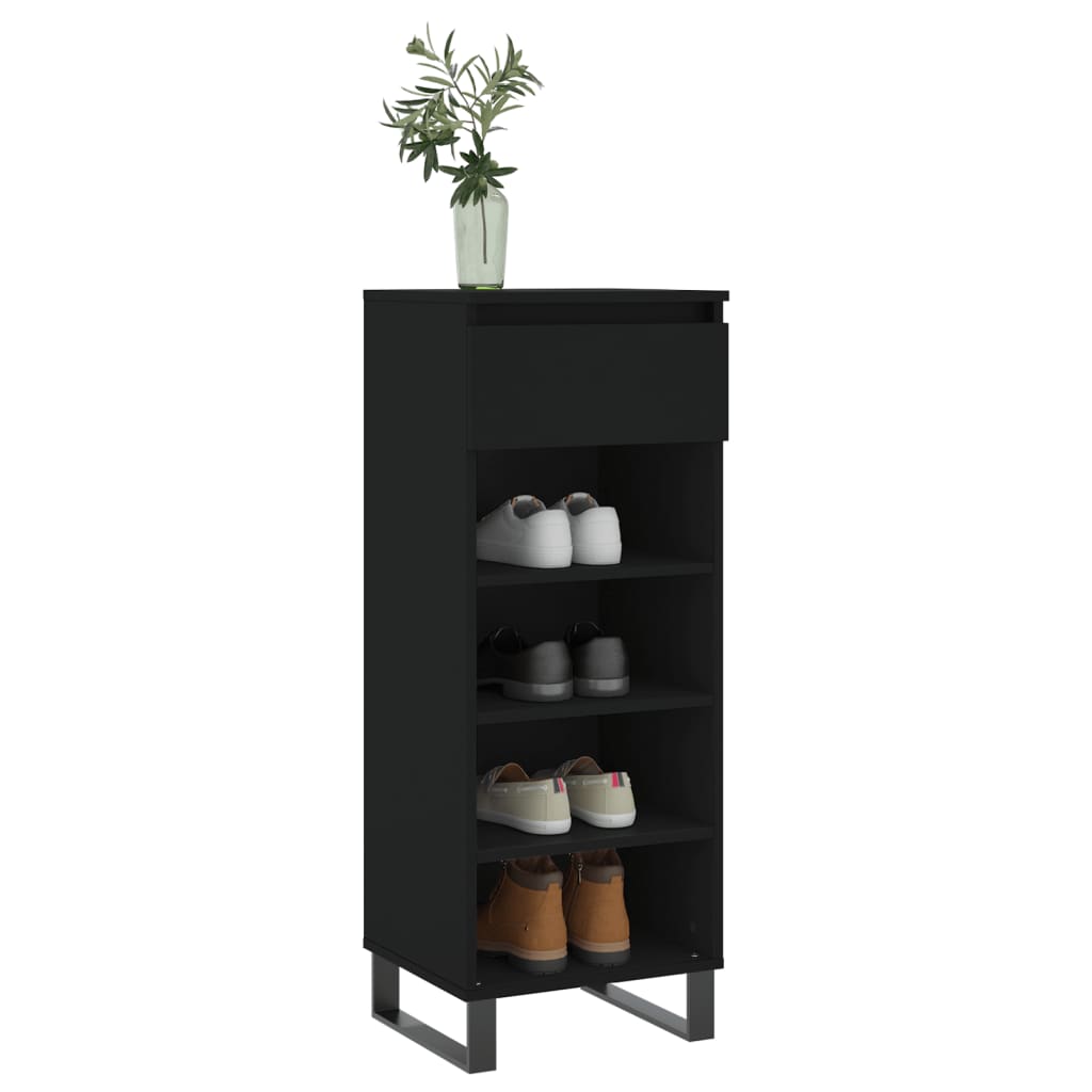 Shoe Cabinet Black 40x36x105 cm Engineered Wood