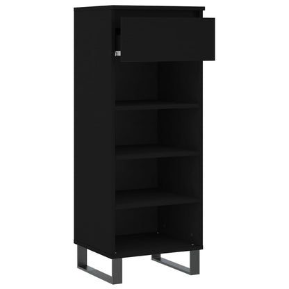 Shoe Cabinet Black 40x36x105 cm Engineered Wood