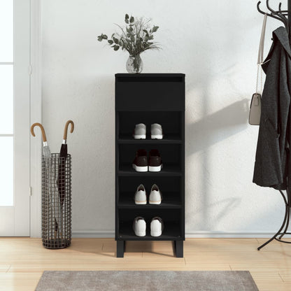 Shoe Cabinet Black 40x36x105 cm Engineered Wood