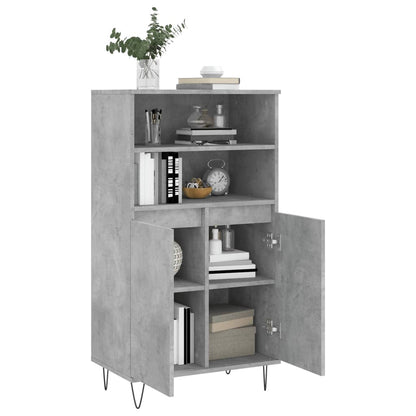 Highboard Concrete Grey 60x36x110 cm Engineered Wood