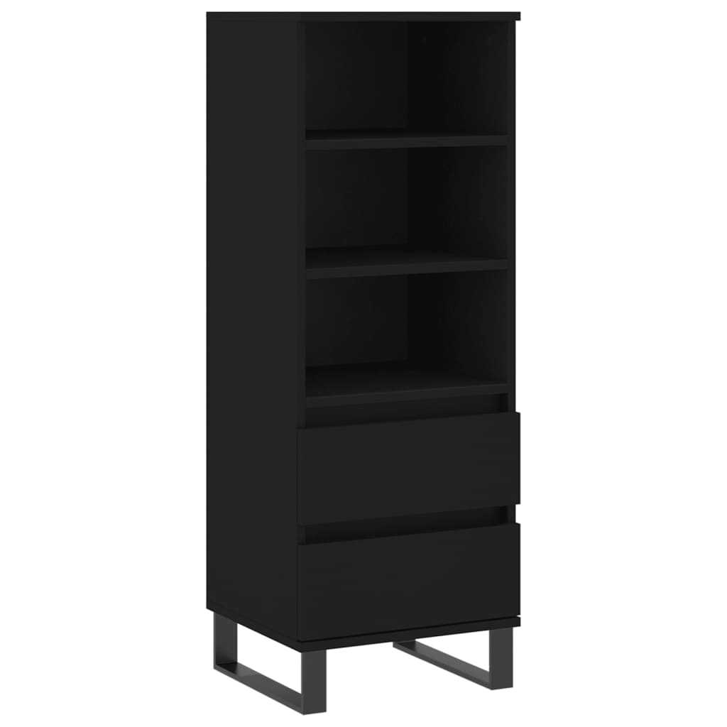 Highboard Black 40x36x110 cm Engineered Wood