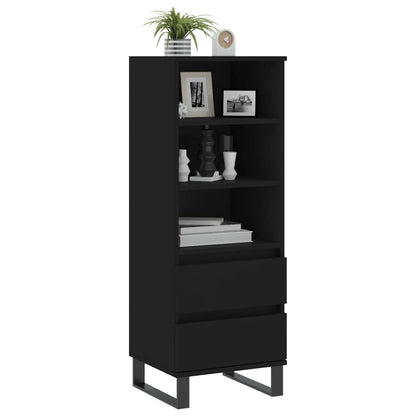 Highboard Black 40x36x110 cm Engineered Wood