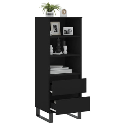 Highboard Black 40x36x110 cm Engineered Wood