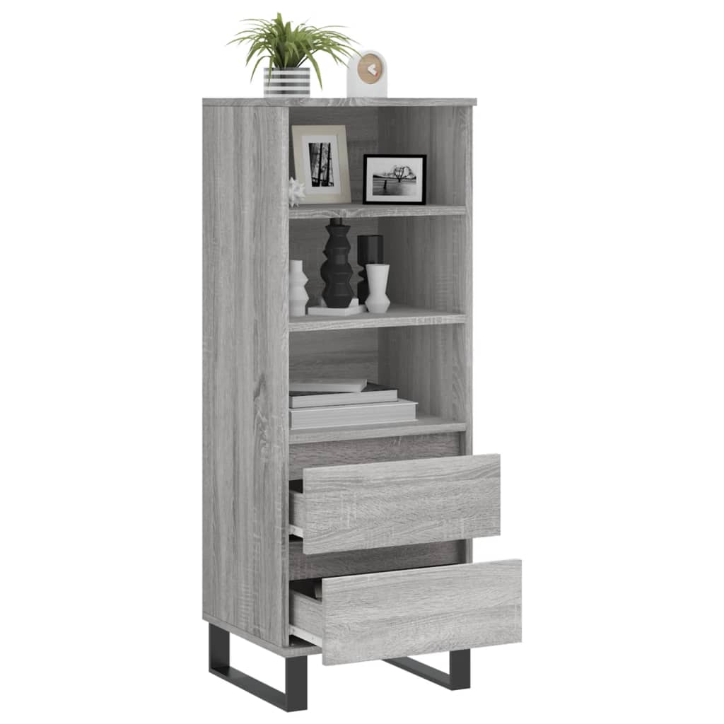 Highboard Grey Sonoma 40x36x110 cm Engineered Wood