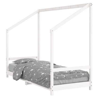 Kids Bed Frame White 80x200 cm Solid Wood Pine