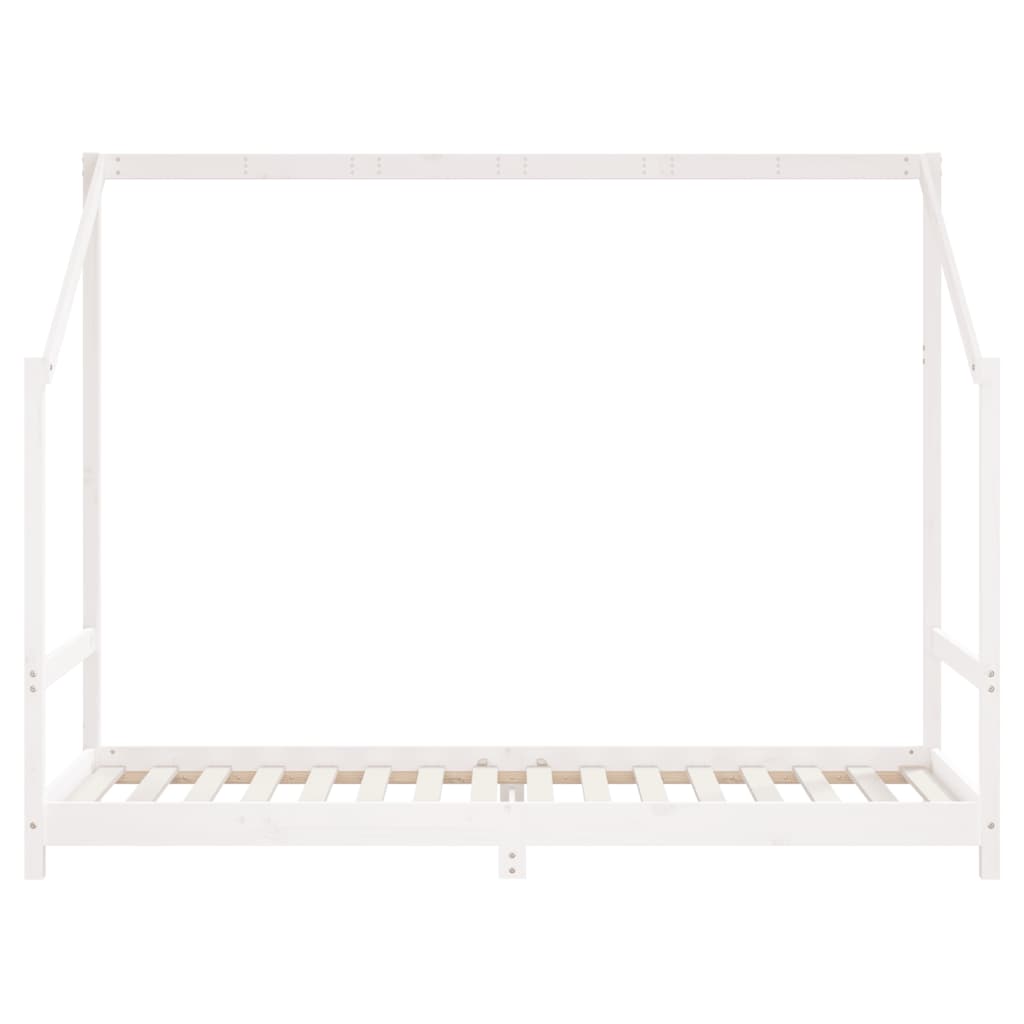 Kids Bed Frame White 80x200 cm Solid Wood Pine