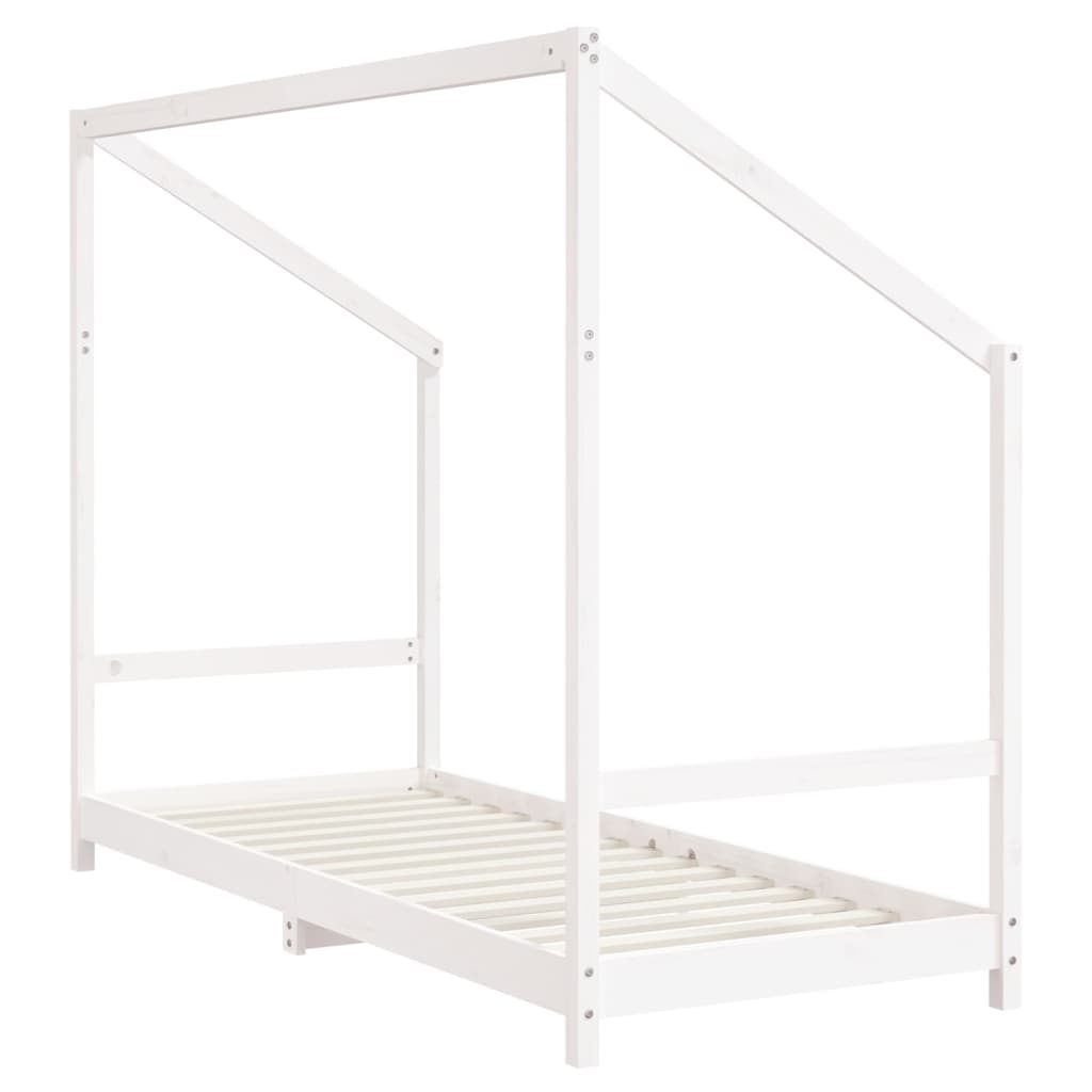 Kids Bed Frame White 80x200 cm Solid Wood Pine