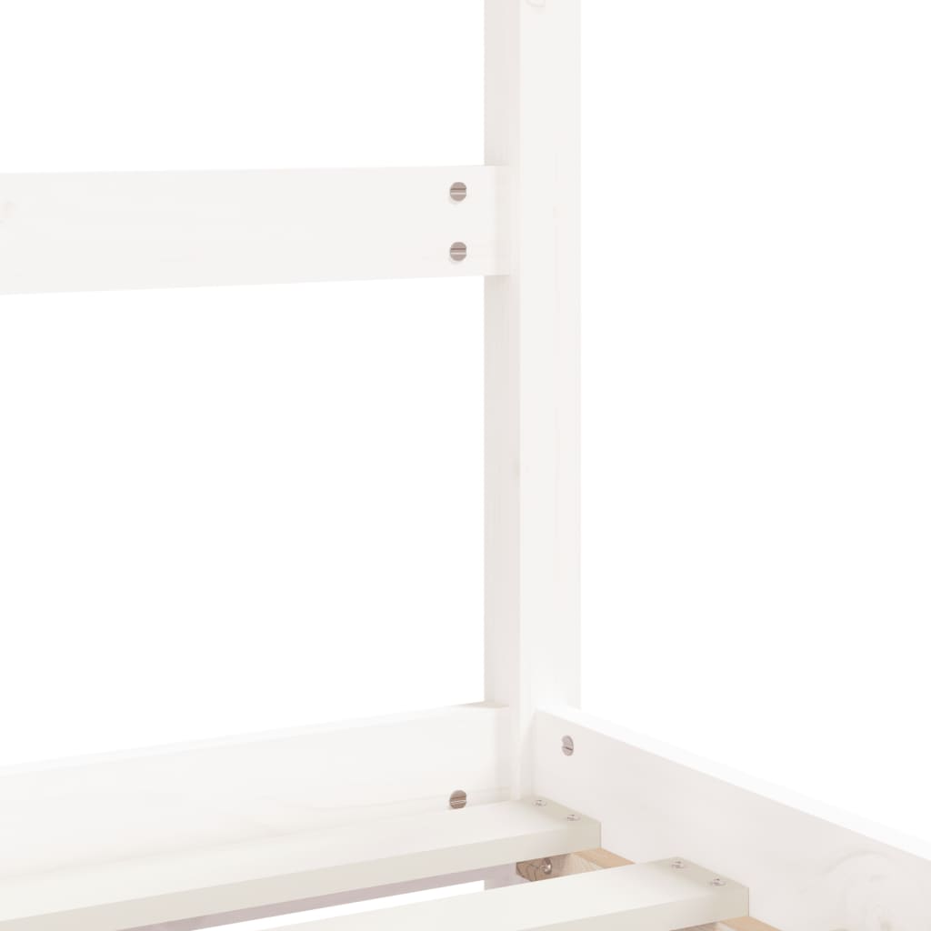 Kids Bed Frame White 80x200 cm Solid Wood Pine