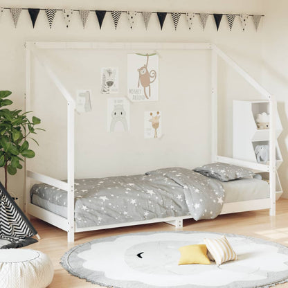 Kids Bed Frame White 90x200 cm Solid Wood Pine