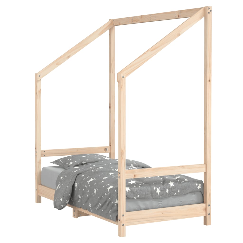 Kids Bed Frame 70x140 cm Solid Wood Pine