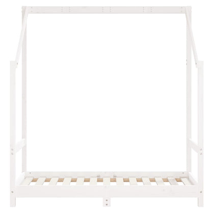 Kids Bed Frame White 70x140 cm Solid Wood Pine