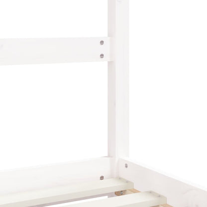 Kids Bed Frame White 70x140 cm Solid Wood Pine