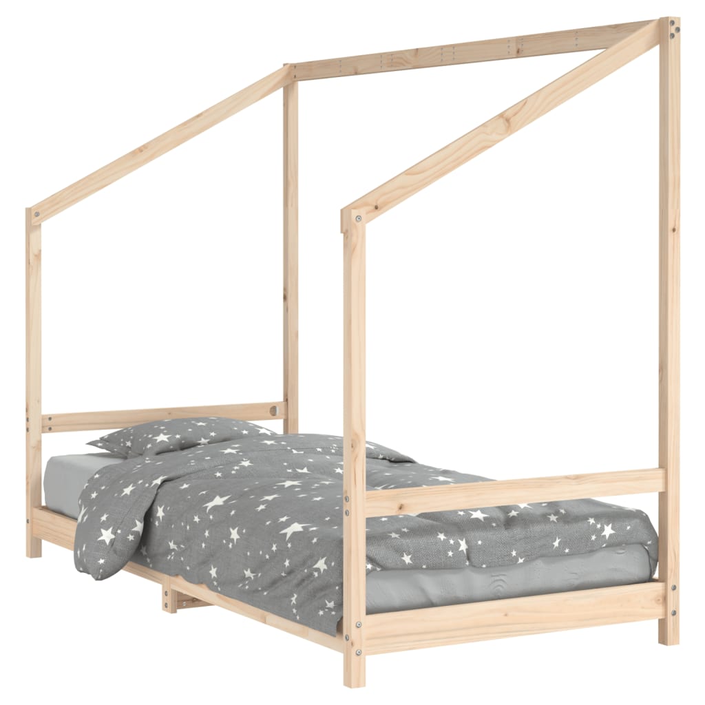 Kids Bed Frame 90x190 cm Solid Wood Pine