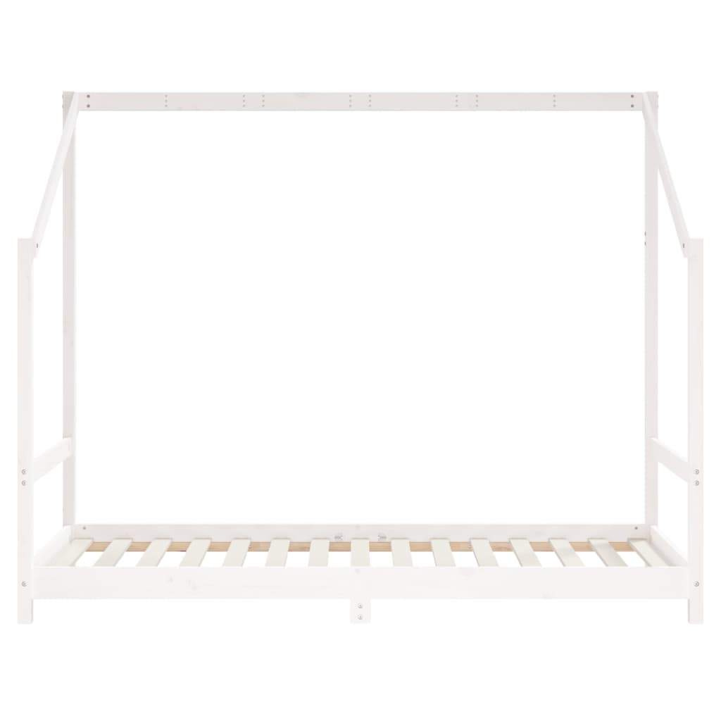 Kids Bed Frame White 90x190 cm Solid Wood Pine