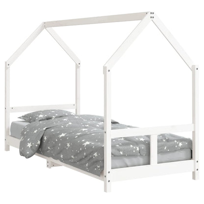 Kids Bed Frame White 80x200 cm Solid Wood Pine