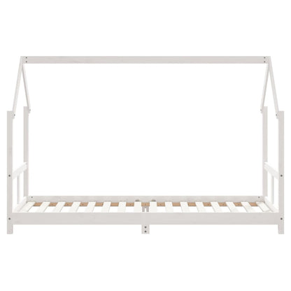 Kids Bed Frame White 80x200 cm Solid Wood Pine