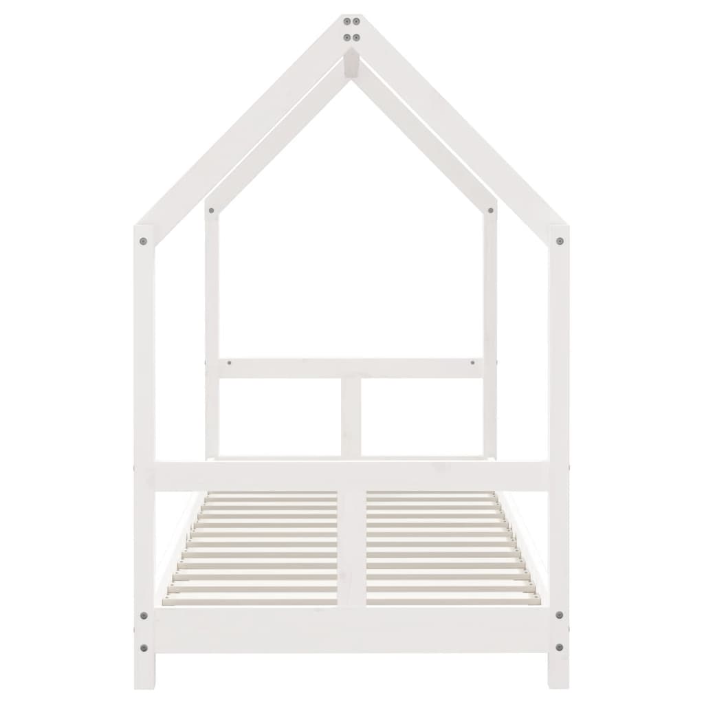 Kids Bed Frame White 80x200 cm Solid Wood Pine