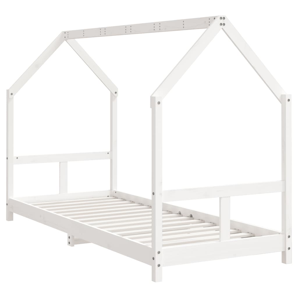 Kids Bed Frame White 80x200 cm Solid Wood Pine