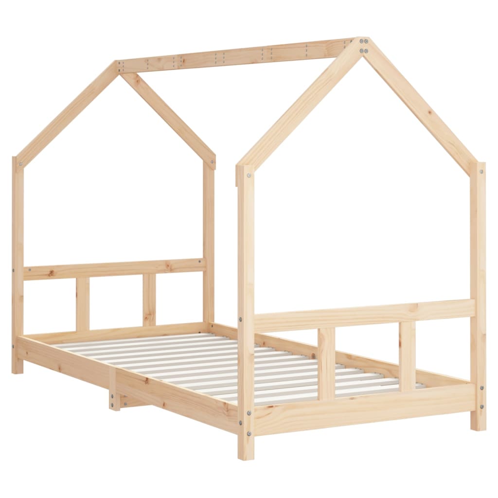 Kids Bed Frame 90x200 cm Solid Wood Pine