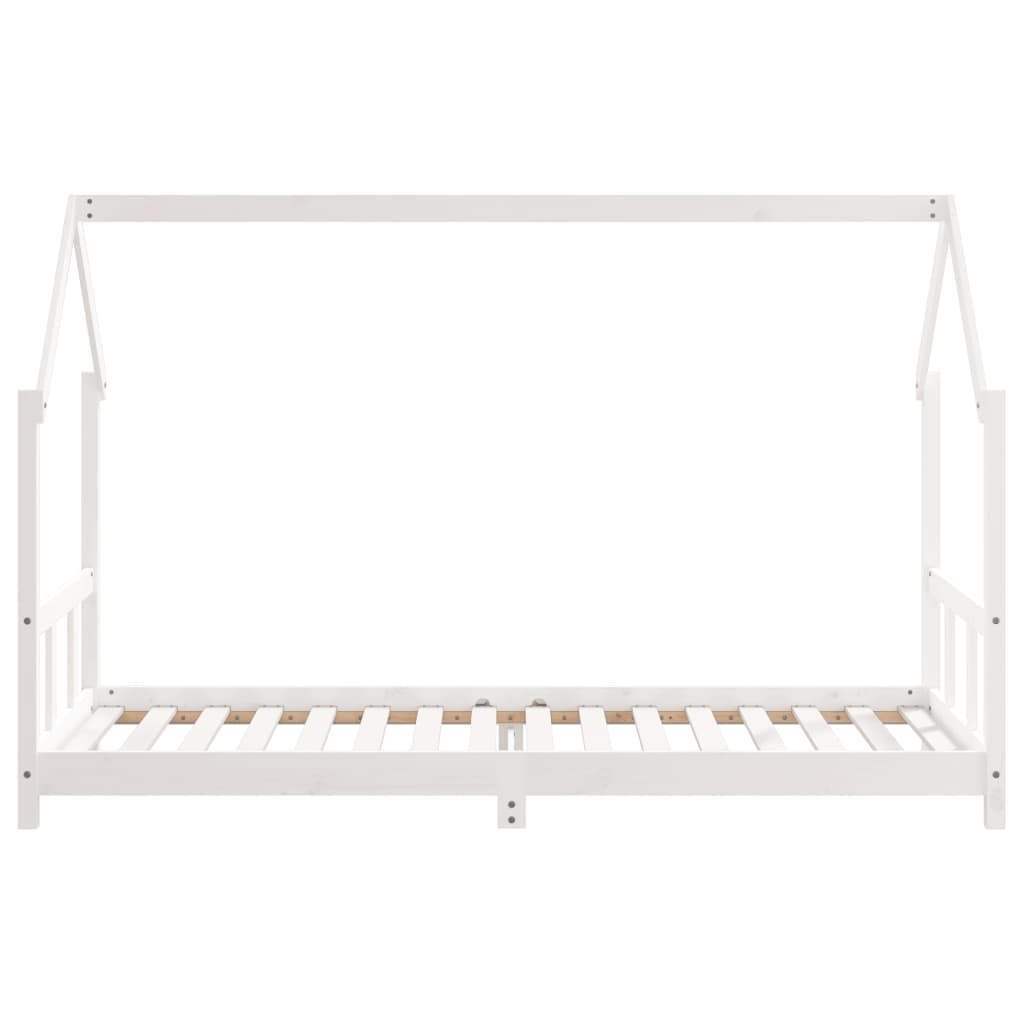 Kids Bed Frame White 90x200 cm Solid Wood Pine