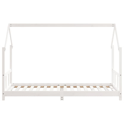 Kids Bed Frame White 90x200 cm Solid Wood Pine