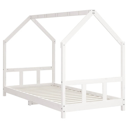 Kids Bed Frame White 90x200 cm Solid Wood Pine