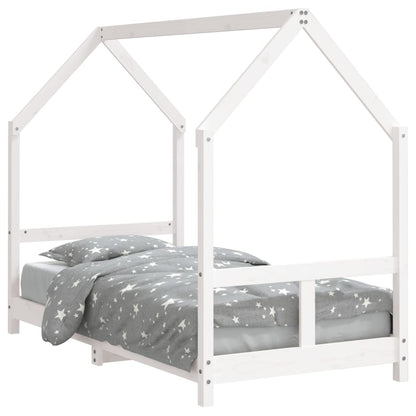 Kids Bed Frame White 80x160 cm Solid Wood Pine