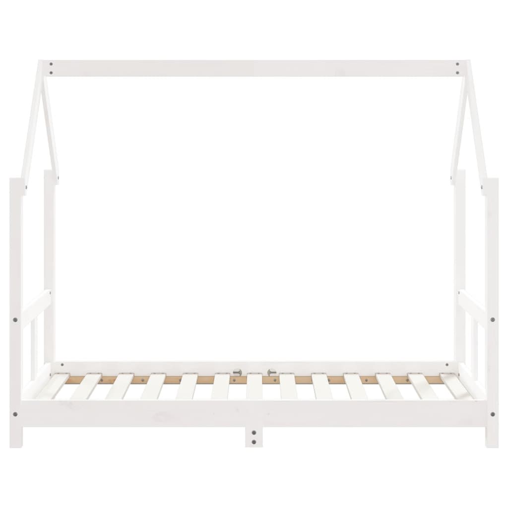 Kids Bed Frame White 80x160 cm Solid Wood Pine