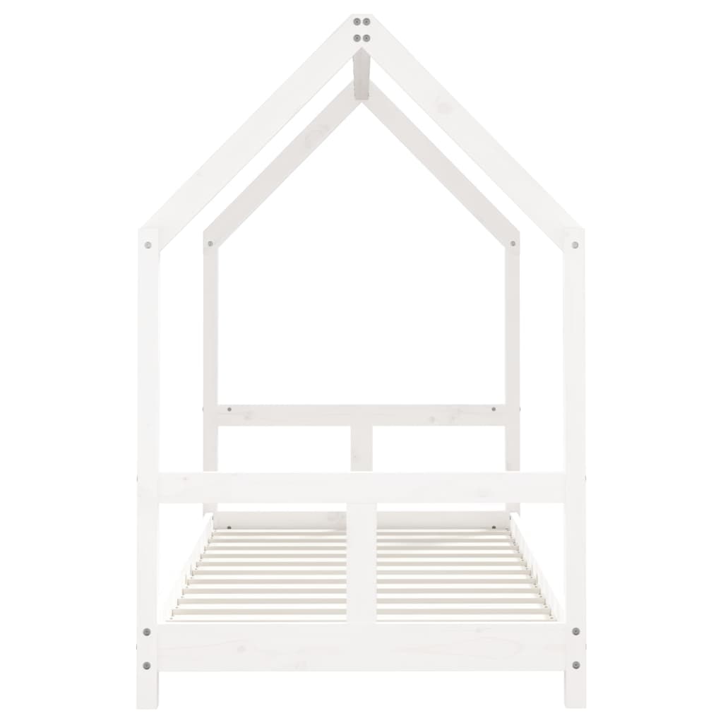 Kids Bed Frame White 80x160 cm Solid Wood Pine