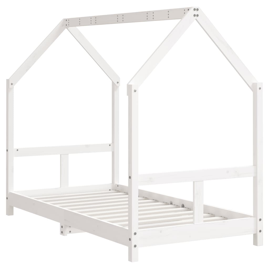 Kids Bed Frame White 80x160 cm Solid Wood Pine