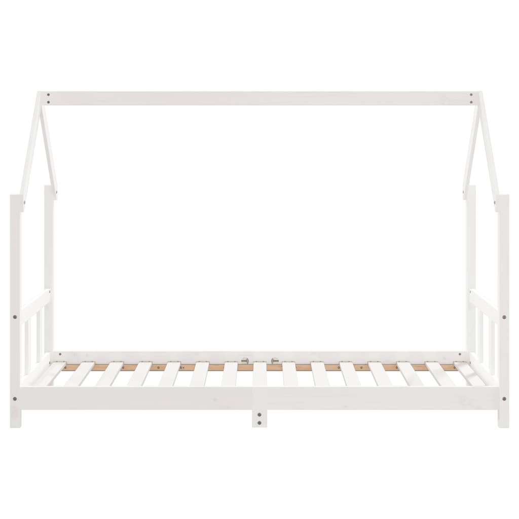 Kids Bed Frame White 90x190 cm Solid Wood Pine