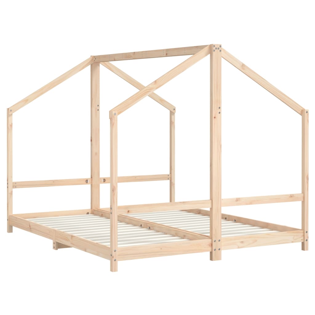 Kids Bed Frame 2x(80x200) cm Solid Wood Pine