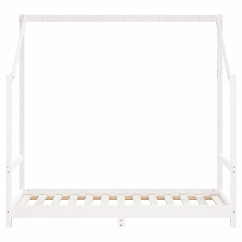 Kids Bed Frame White 2x(80x160) cm Solid Wood Pine