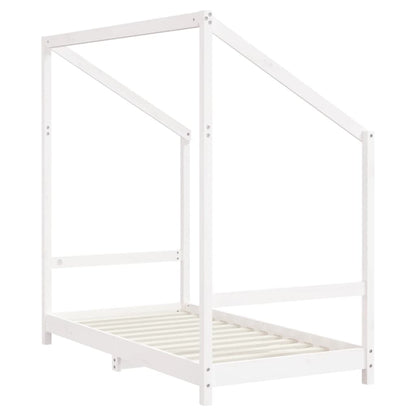 Kids Bed Frame White 2x(80x160) cm Solid Wood Pine