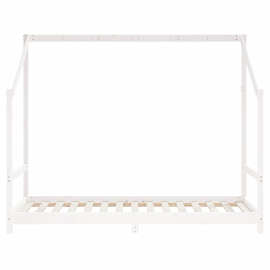 Kids Bed Frame White 2x(90x190) cm Solid Wood Pine