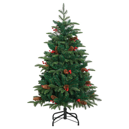 Artificial Hinged Christmas Tree with Cones and Berries 120 cm