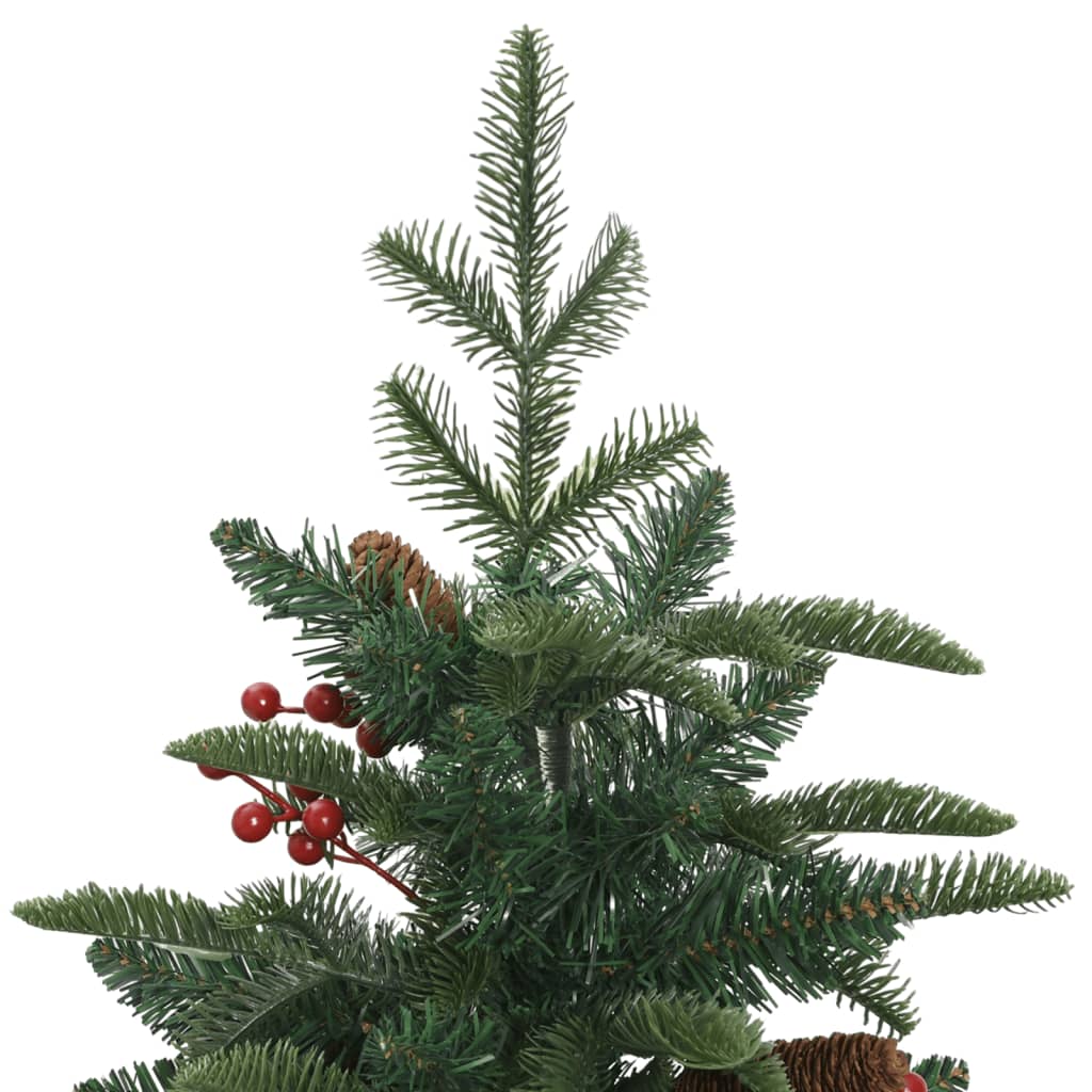 Artificial Hinged Christmas Tree with Cones and Berries 120 cm