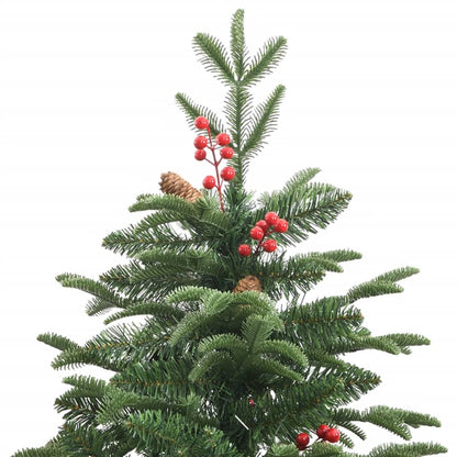 Artificial Hinged Christmas Tree with Cones and Berries 210 cm