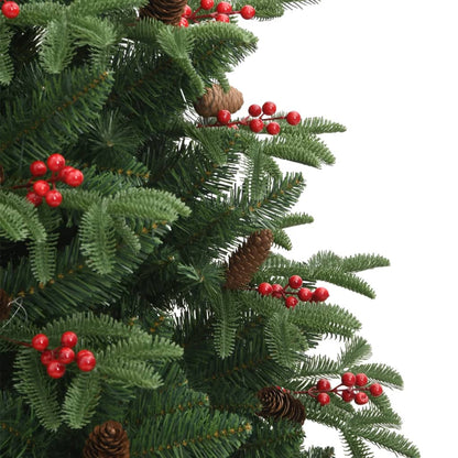 Artificial Hinged Christmas Tree with Cones and Berries 240 cm